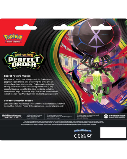 Pokemon TCG Mega Evolution - Perfect Order 3-Pack Blister