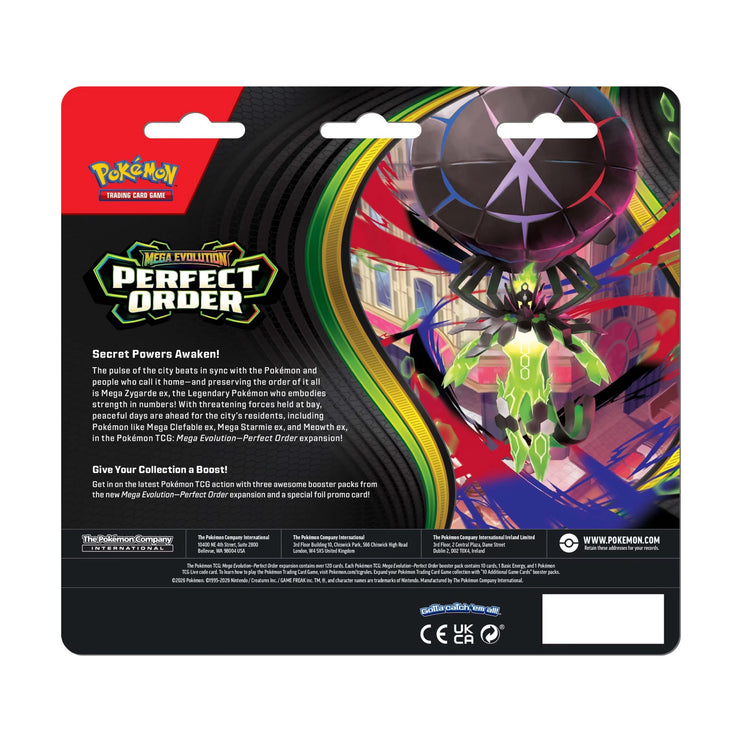 Pokemon TCG Mega Evolution - Perfect Order 3-Pack Blister