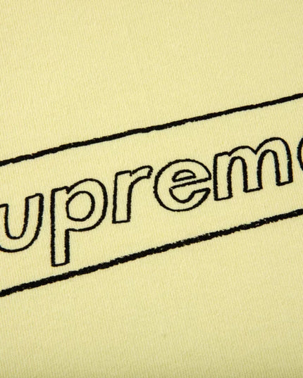 Supreme x KAWS Chalk Logo Tee - Pale Yellow (SS21)