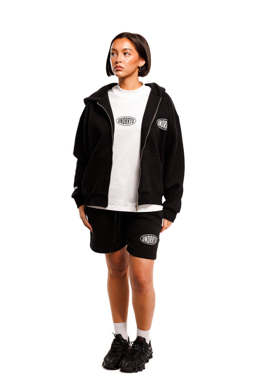 UNDERRATED Stamp Zip Hoodie - Black