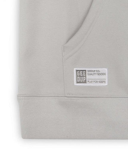 GEEDUP Handstyle Hoodie - Pastel Grey/White