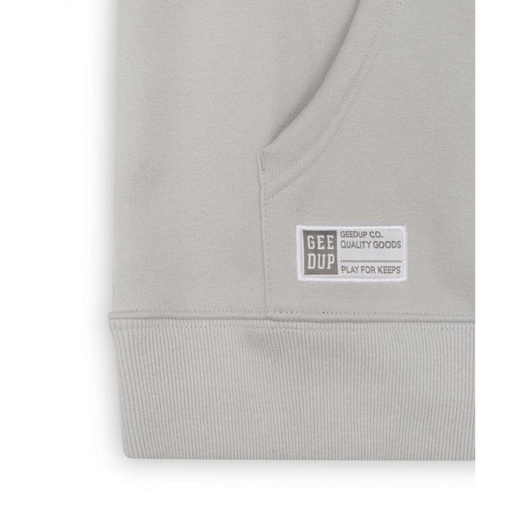 GEEDUP Handstyle Hoodie - Pastel Grey/White