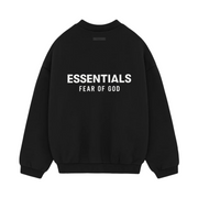 FEAR OF GOD ESSENTIALS Fleece Crewneck - Black (Holiday 2024)