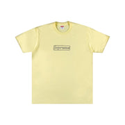 Supreme x KAWS Chalk Logo Tee - Pale Yellow (SS21)