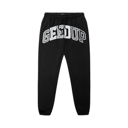 GEEDUP Team Logo Track Pants - Black/Grey Monochrome