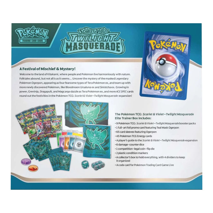 Pokemon TCG Scarlet Violet - Twilight Masquerade Elite Trainer Box