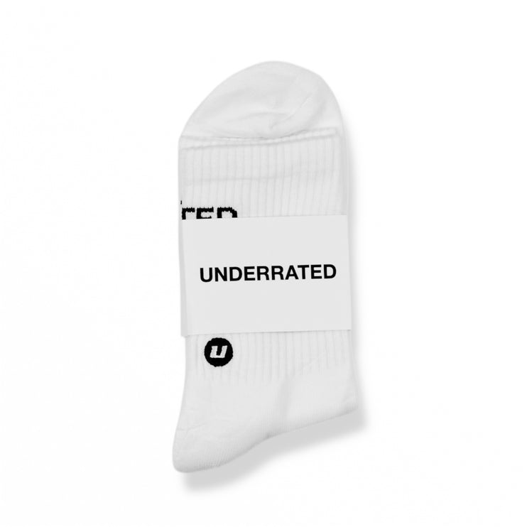 UNDERRATED Crew Socks - White