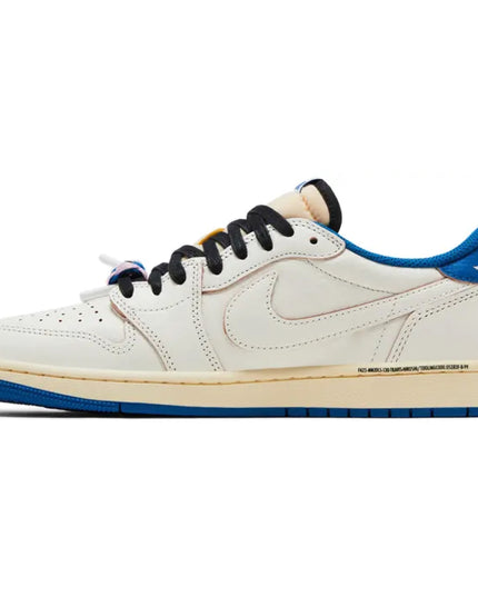 Fragment Design x Travis Scott x Air Jordan 1 Low OG SP 'Sail Military Blue'