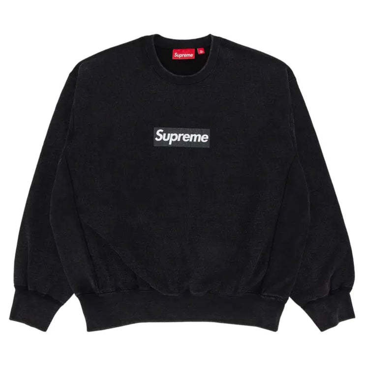 Supreme Washed Box Logo Crewneck - Black (SS25)