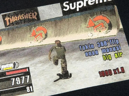 Supreme Thrasher Game Tee - Black (FW21)
