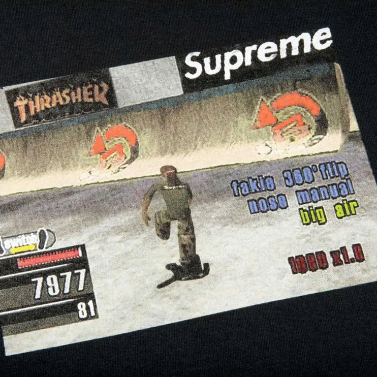 Supreme Thrasher Game Tee - Black (FW21)