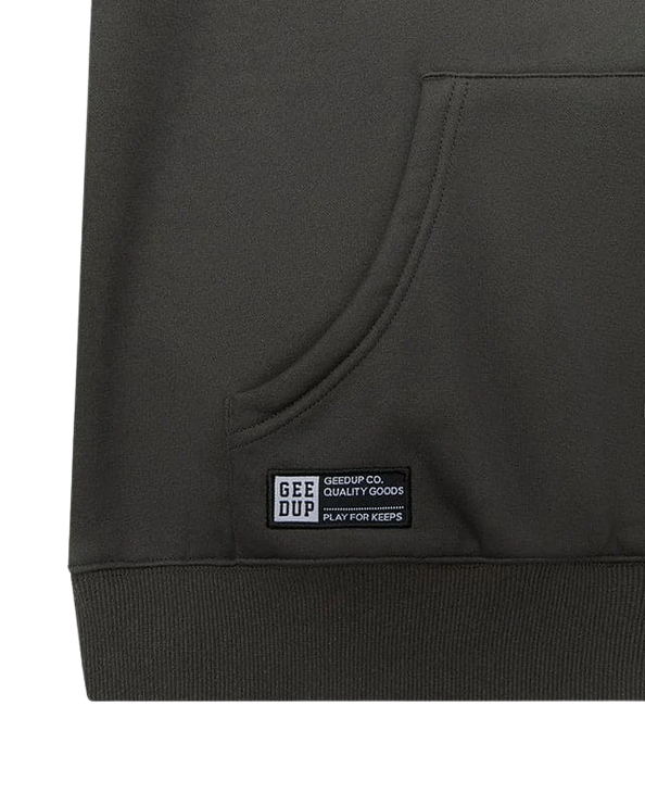 GEEDUP Team Logo Hoodie - Charcoal/Dusty Pink