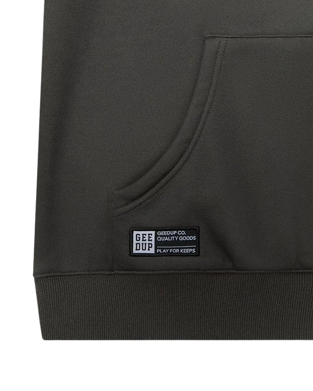 GEEDUP Team Logo Hoodie - Charcoal/Dusty Pink