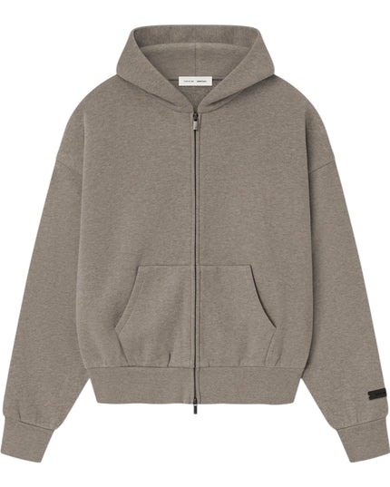FEAR OF GOD ESSENTIALS Classic Fleece Zip-Up Hoodie - Homestead Heather (SS25)