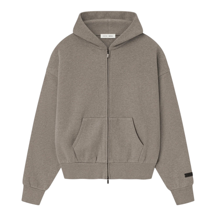 FEAR OF GOD ESSENTIALS Classic Fleece Zip-Up Hoodie - Homestead Heather (SS25)
