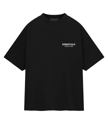 FEAR OF GOD ESSENTIALS Jersey Crewneck T-Shirt - Black (Holiday 2024)