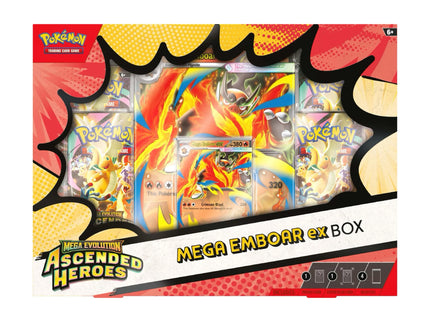Pokemon TCG Mega Evolution - Ascended Heroes Mega Emboar ex / Mega Feraligatr ex / Mega Meganium ex Box