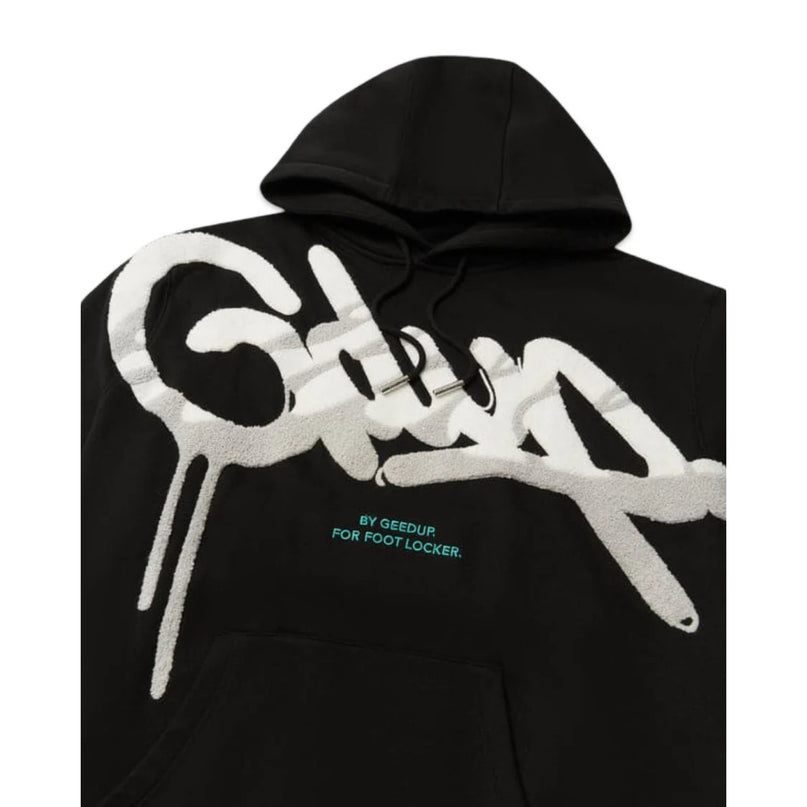 GEEDUP Handstyle x Footlocker Hoodie - Black/White/Grey