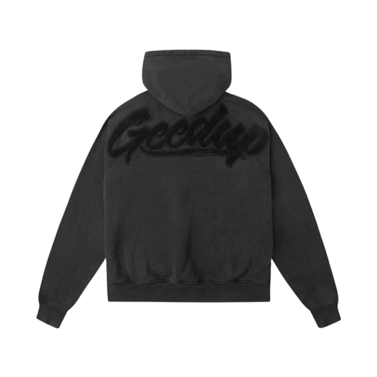 GEEDUP OS Script Hoodie - Vintage Washed Black