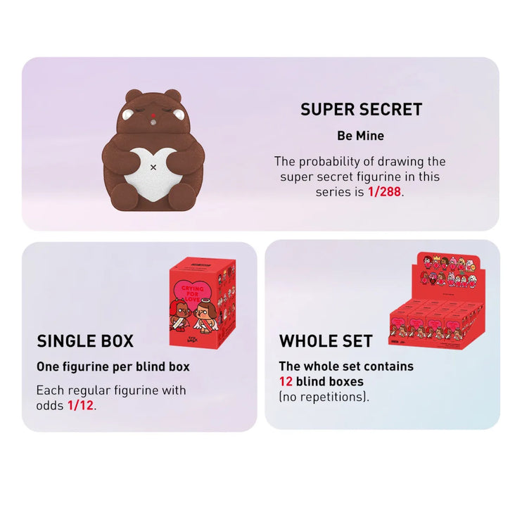 Pop Mart CryBaby Crying For Love Series Figures Blind Box