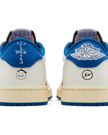 Fragment Design x Travis Scott x Air Jordan 1 Low OG SP 'Sail Military Blue'