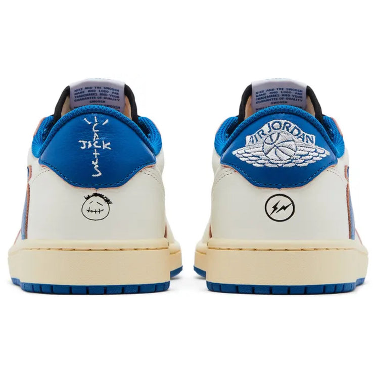 Fragment Design x Travis Scott x Air Jordan 1 Low OG SP 'Sail Military Blue'