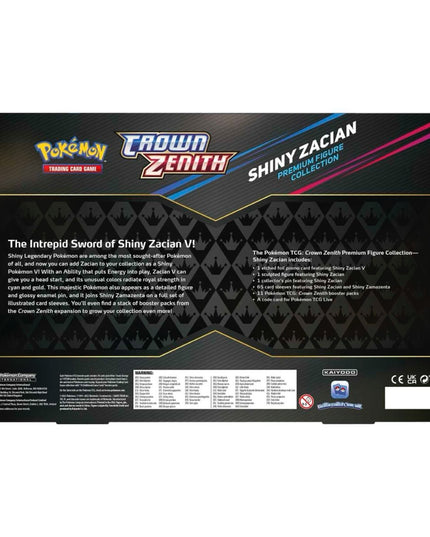 Pokemon TCG Sword & Shield - Crown Zenith Shiny Zacian Premium Figure Collection Box