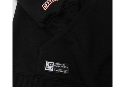 GEEDUP Handstyle Hoodie - Black/Peach