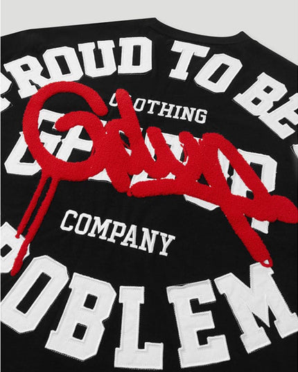 GEEDUP Proud To Be A Problem T-Shirt - Black/Red
