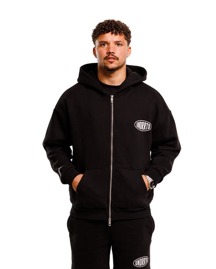 UNDERRATED Stamp Zip Hoodie - Black