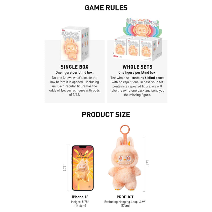 Pop Mart Labubu The Monsters V3 Big Into Energy Series Figure Blind Box