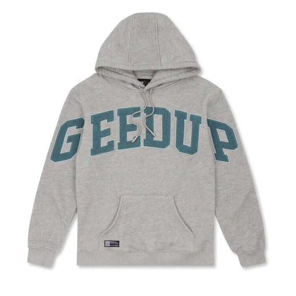 GEEDUP Team Logo Hoodie - Grey/Aqua Green