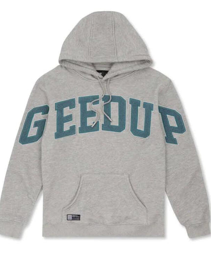 GEEDUP Team Logo Hoodie - Grey/Aqua Green