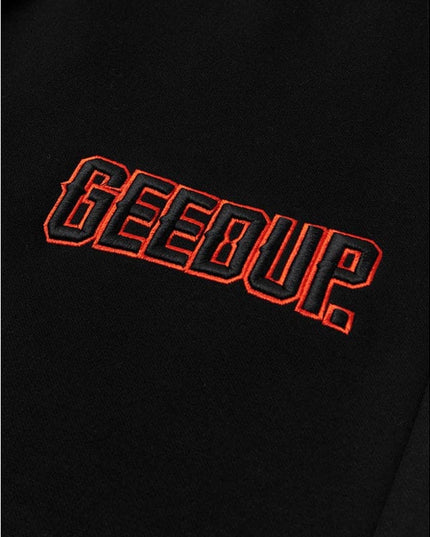 GEEDUP PFK EMB Shorts - Black/Black Orange