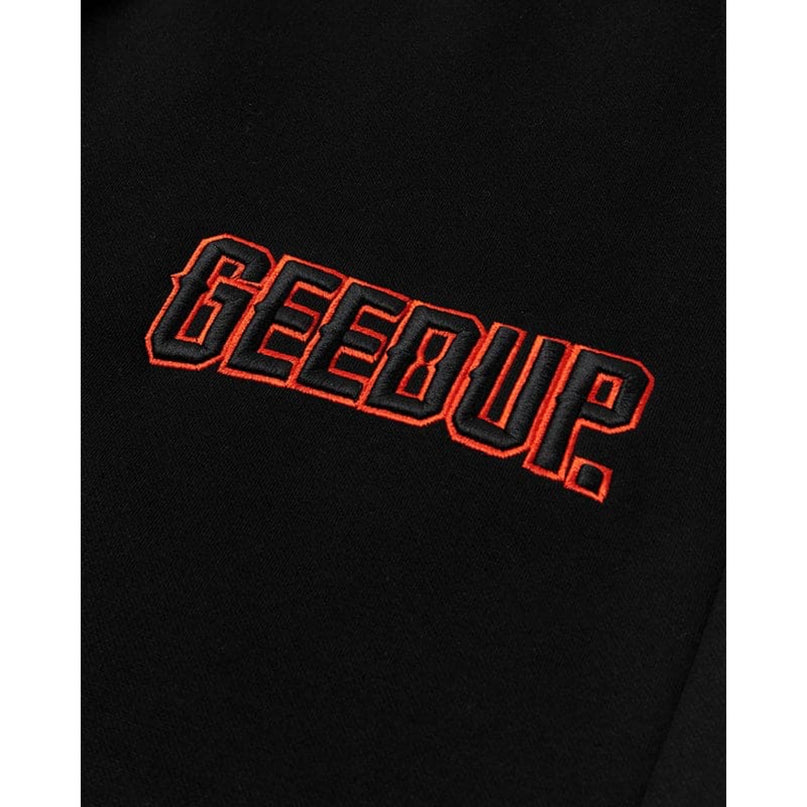 GEEDUP PFK EMB Shorts - Black/Black Orange