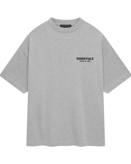 FEAR OF GOD ESSENTIALS Jersey Crewneck T-Shirt - Light Heather Grey (Holiday 2024)