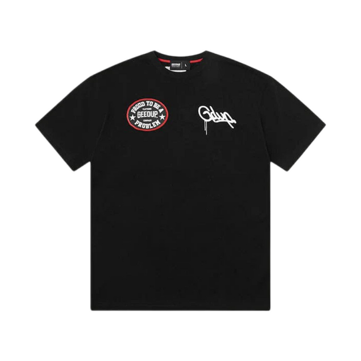GEEDUP Proud To Be A Problem T-Shirt - Black/Red