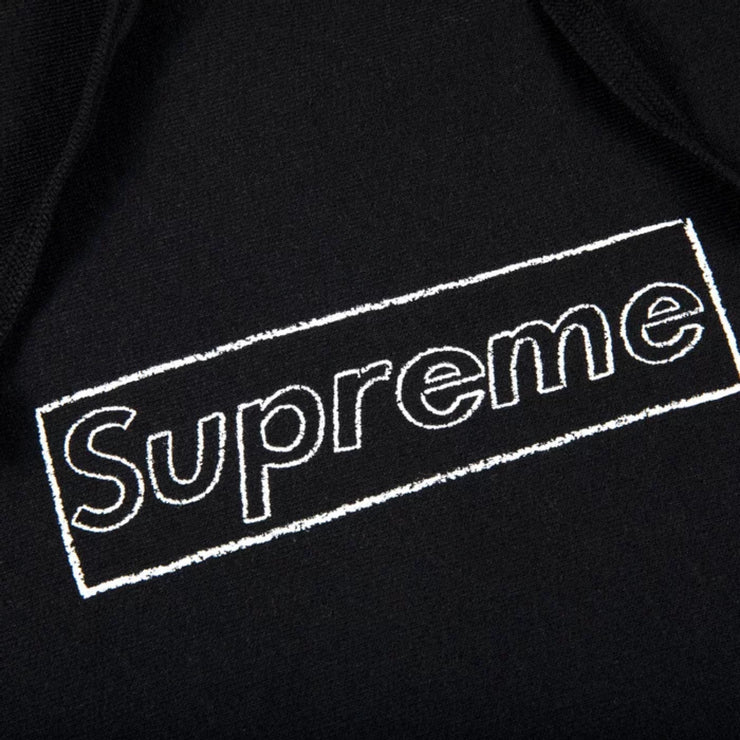 Supreme x KAWS Chalk Logo Hoodie - Black (SS21)