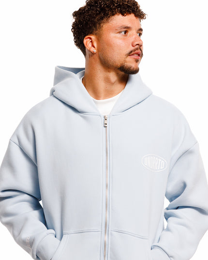 UNDERRATED Stamp Zip Hoodie - Powder Blue