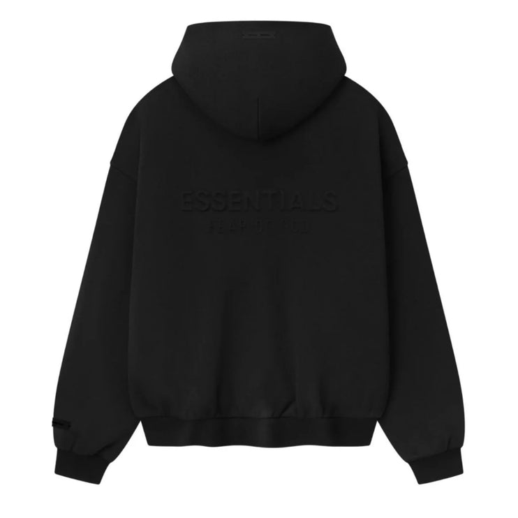 FEAR OF GOD ESSENTIALS Embossed 90s Zip-Up Hoodie - Vintage Black