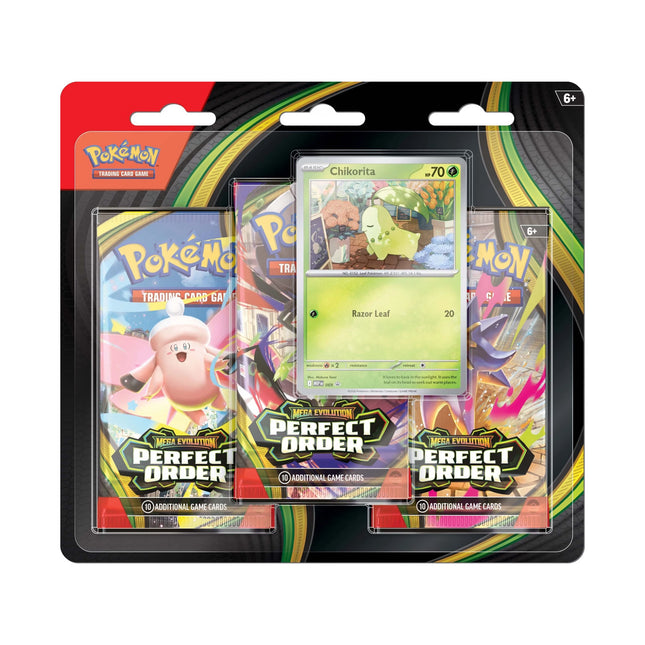 Pokemon TCG Mega Evolution - Perfect Order 3-Pack Blister