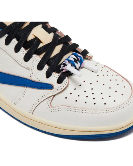 Fragment Design x Travis Scott x Air Jordan 1 Low OG SP 'Sail Military Blue'