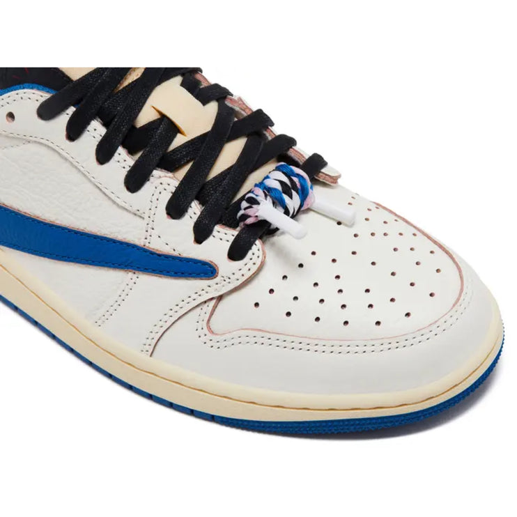 Fragment Design x Travis Scott x Air Jordan 1 Low OG SP 'Sail Military Blue'