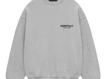 FEAR OF GOD ESSENTIALS Fleece Crewneck - Light Heather Grey (Holiday 2024)