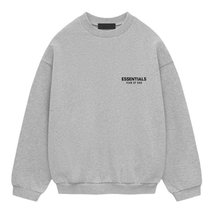 FEAR OF GOD ESSENTIALS Fleece Crewneck - Light Heather Grey (Holiday 2024)