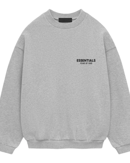 FEAR OF GOD ESSENTIALS Fleece Crewneck - Light Heather Grey (Holiday 2024)
