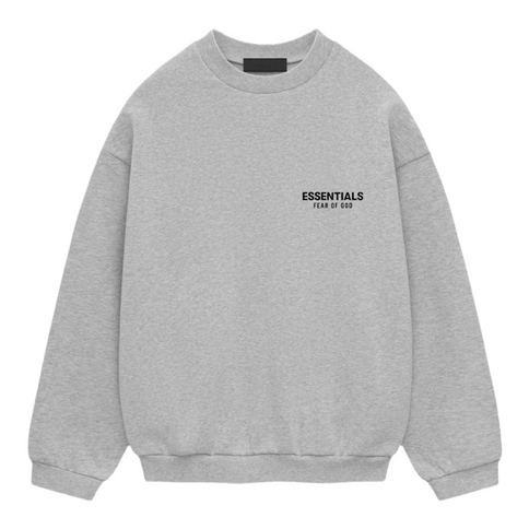 FEAR OF GOD ESSENTIALS Fleece Crewneck - Light Heather Grey (Holiday 2024)