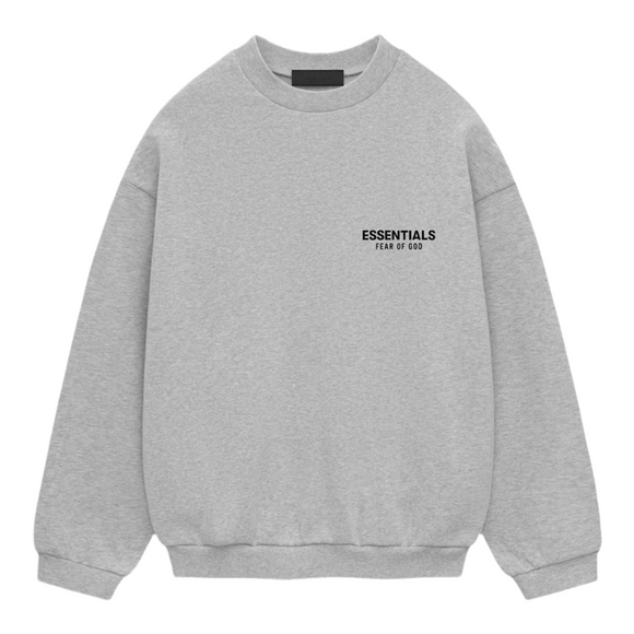 FEAR OF GOD ESSENTIALS Fleece Crewneck - Light Heather Grey (Holiday 2024)