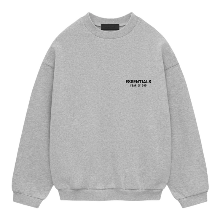 FEAR OF GOD ESSENTIALS Fleece Crewneck - Light Heather Grey (Holiday 2024)