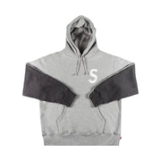 Supreme S Logo Split Hoodie - Heather Grey (FW21)